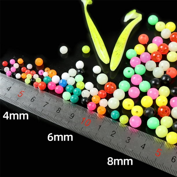 100pcs/lot LuminousBeads Plastic Colorful Fishing Beads DIY Fishing Lure  Accessories 