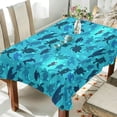 thumbnail image 3 of Coolnut Glowing Beautiful Blue Turtle Rectangle Tablecloth,Dinner Table Cover for Outdoor & Indoor Patio, Picnic, BBQ, Holiday Party 54x72In, 3 of 7