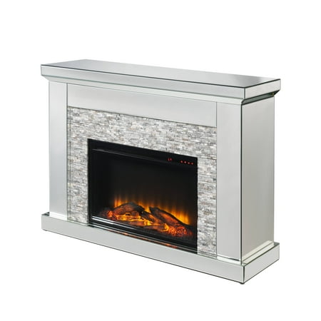 

Laksha Fireplace in Mirrored & Stone