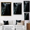 thumbnail image 4 of Designart "Mysterious Shadows Black Horse wall art" Animals Floater Framed Canvas Print, 4 of 7