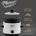 thumbnail image 2 of Mason Craft & More  1.5qt Slow Cooker - White, 2 of 4