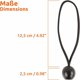 thumbnail image 3 of Paquete de 50 cuerdas elásticas, ganchos elásticos con bolas de plástico, cuerdas elásticas para tienda de campaña, lonas, cenadores, tiendas de campaña, color negro de alta tensión, 3 of 5