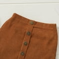 thumbnail image 5 of One opening Summer Toddler Baby Girls Button Short Solid Corduroy Skirt 0-3T Khaki 0-6 Months, 5 of 7