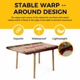 thumbnail image 4 of Red Plaid Christmas Table Cloths for 6 Foot Rectangle Tables, Xmas Snowflake Botanical Poinsettia Wooden Patio Waterproof Elastic Fitted Tablecloths, Washable Rectangular Table Cover for Camping, 4 of 8