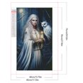 thumbnail image 2 of Pintura de diamante 5D DIY taladro redondo completo parcial AB mujer con decoración de búho 45x75cm, 2 of 9