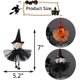 thumbnail image 2 of 4 piezas de decoración colgante de fantasma de Halloween con campanas, muñecos de peluche de calabaza, fantasma, bruja y gato negro para patio, césped, jardín, fiesta y decoraciones navideñas, 2 of 4