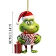Cyinyin Grinch Christmas Acrylic Green Decorations, Acrylic Flat
