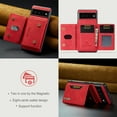 thumbnail image 4 of 2 In 1 Wallet Case Compatible with Google Pixel 7, Premium PU Leather Phone Case Back Cover Magnetic Detachable with Trifold Wallet Card Holder Pocket for Google Pixel 7, Red, 4 of 11