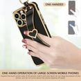 thumbnail image 4 of for iPhone 15 Pro Max Case, Cute Heart Wristband Lanyard Cross Body Strap Electroplated Camera Protection Shockproof Protective Case Women Girls for iPhone 15 Pro Max 6.7"-Black., 4 of 7