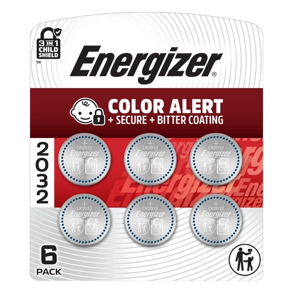 Energizer 2032 Coin Batteries (6 Pack), CR2032 3V Lithium Batteries, Compatible with AirTag and Tile Pro Devices, Key Fobs, Watches and more