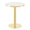 White+Gold + MDF+Metal, variant on FENGFAN 23.6" White Faux Marble Round Coffee Bistro Table Gold Metal Pedestal Side Table 1 Pack