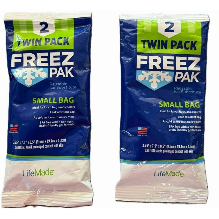 Freez Pak Reusable Ice Substitute, Twin Pack, Small Bag - Walmart.com