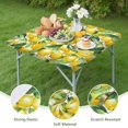 thumbnail image 4 of Yellow Lemon Fruit Leaves White Pattern Square Fitted Tablecloth with Elastic Edge,Square Table Cover,Washable Elastic Table Cover for Home Kitchen Party Decor 36"x36", 4 of 6