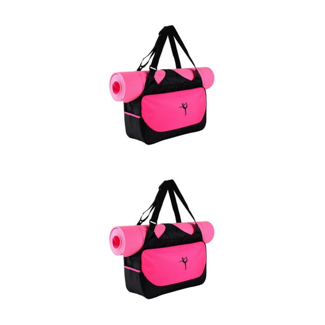 Maytalsory Versatile Yoga Sport Bag For Various Sports Activities Made With Oxford Cloth pinkish red 2Set