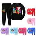 thumbnail image 2 of Ropa de bloques de números a la moda, ropa de casa para niñas pequeñas, pijamas para niños pequeños, pijamas para adolescentes y niños, Pijama de Navidad para niños, 2 of 4