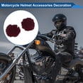 thumbnail image 3 of Accesorios de Casco de Motocicleta Decoración Orejas de Oso Redondas para Cascos de Motocicleta Bicicleta Esquí Rojo Vino Pegatina 1 Juego, 3 of 6