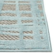 thumbnail image 4 of Trans-Ocean Imports RTO58703704 Liora Manne Rialto Grid Indoor & Outdoor Rug&#44; Aqua - 4 ft. 10 in. x 7 ft. 6 in., 4 of 6