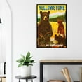 thumbnail image 2 of Yellowstone - Greyhound Bus Line - 1960s Vintage US Travel Poster (12x18Inches(Black-Framed)), 2 of 6