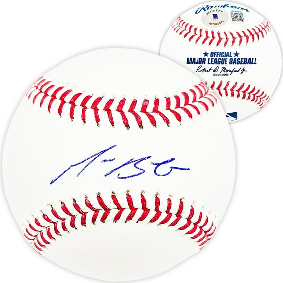 Michael Busch Autographed Baseball Los Angeles Dodgers Beckett BAS Witness 216942