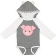 thumbnail image 3 of Inktastic Cute Pig, Little Pig, Piggy, Pink Pig Boys or Girls Long Sleeve Baby Bodysuit, 3 of 5