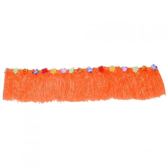 FYBTO Colorful Flower Hawaiian Tropical Party Table Grass Skirt Summer Beach Parties Decor(Orange)-0906