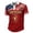 Red, variant on SXCXLSA 250 Anniversary USA Polo Shirt For Mens Short Sleeve Stand Collar Patriotic 4th Of July Shirts With Button Flag Stars Stripes Blouses Pullover Outfits Black L