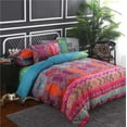 thumbnail image 7 of Botoutin Bohemian 3-Pieces Multicolored Red Striped Ethnic Mandala Duvet Bedding Sets, King, 7 of 7