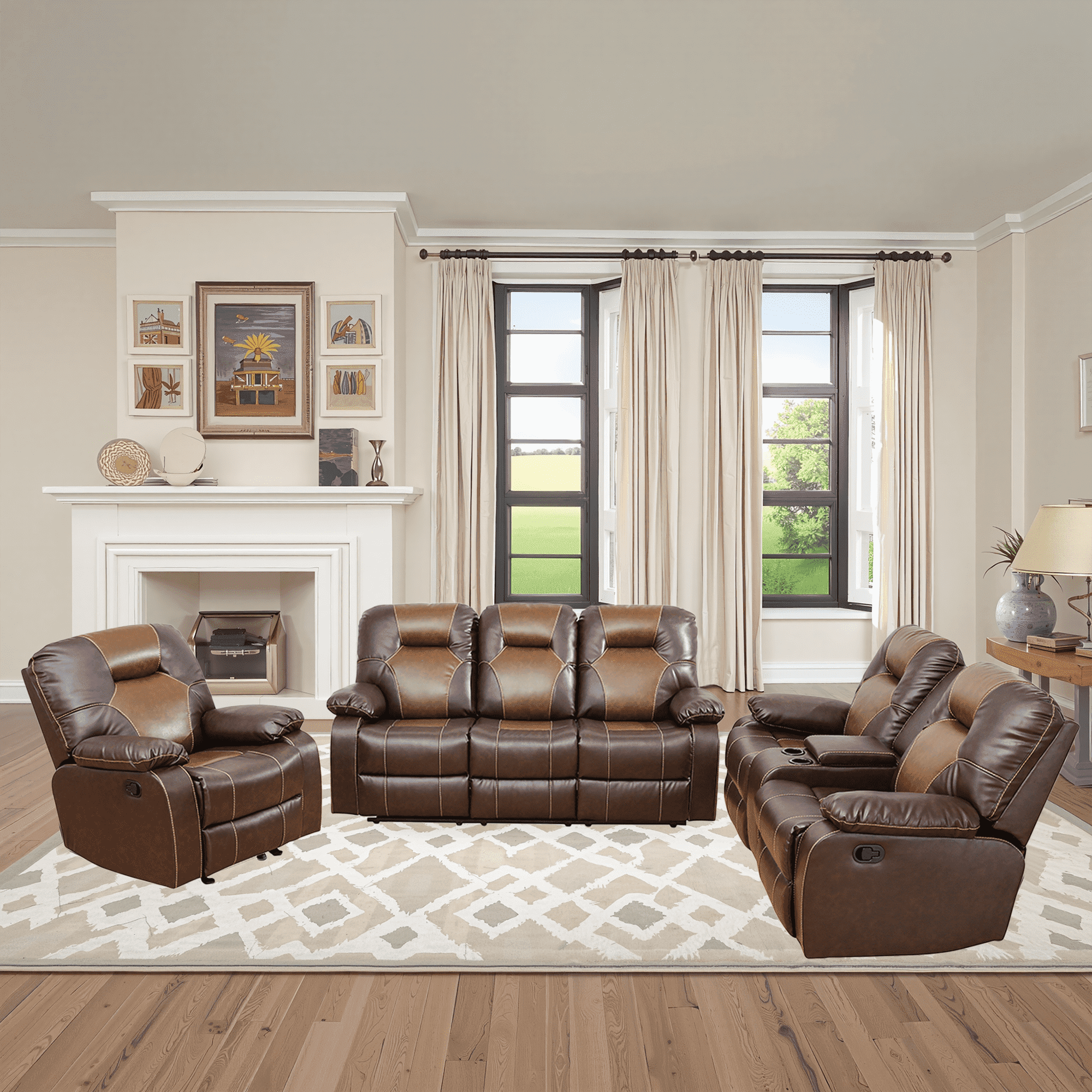 MAYEERTY Modern Adult Simple Reclining Stylish Business Function Sofa for Living Room