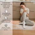 thumbnail image 4 of 2 Pieces Kitchen Rugs, Abstract Anti Fatigue Non Slip Foam Cushioned Brown and Grey Art Painting Comfort Indoor Floor Mat Runner Rug Set for Laundry Office Sink Bathroom (17"x48"+17"x24"), 4 of 6