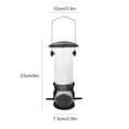 thumbnail image 3 of Comedero para pájaros colgante con tapa de hierro y base de PVC, dispensador de comida para pájaros, comedero para pájaros silvestres, 3 of 8