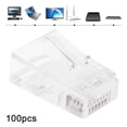 thumbnail image 4 of Conectores Rj45, 100 Piezas Conector RJ45 De Grado De Ingeniería Conectores Cat6 De Gran Compatibilidad Para Computadoras Para Televisores, 4 of 8
