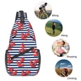 thumbnail image 5 of Sling Bag for Men, red Anchor blue stripe cute Fanny Pack Crossbody Bags Shoulder Chest Bag, Small Gym Bag Anti Theft Crossbody Backpack Daypack for Travel Sports Running Hiking, 5 of 7