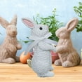 thumbnail image 4 of Resin Rabbit Garden Ornament for Outdoor Decor, Hand-Crafted Sculpture for Courtyard or Patio, Realistic Design with Durable Finish, Size 20.6x12.5x8cm, 4 of 6