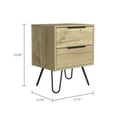thumbnail image 2 of 22" Light Oak Two Drawer Nightstand, 2 of 5