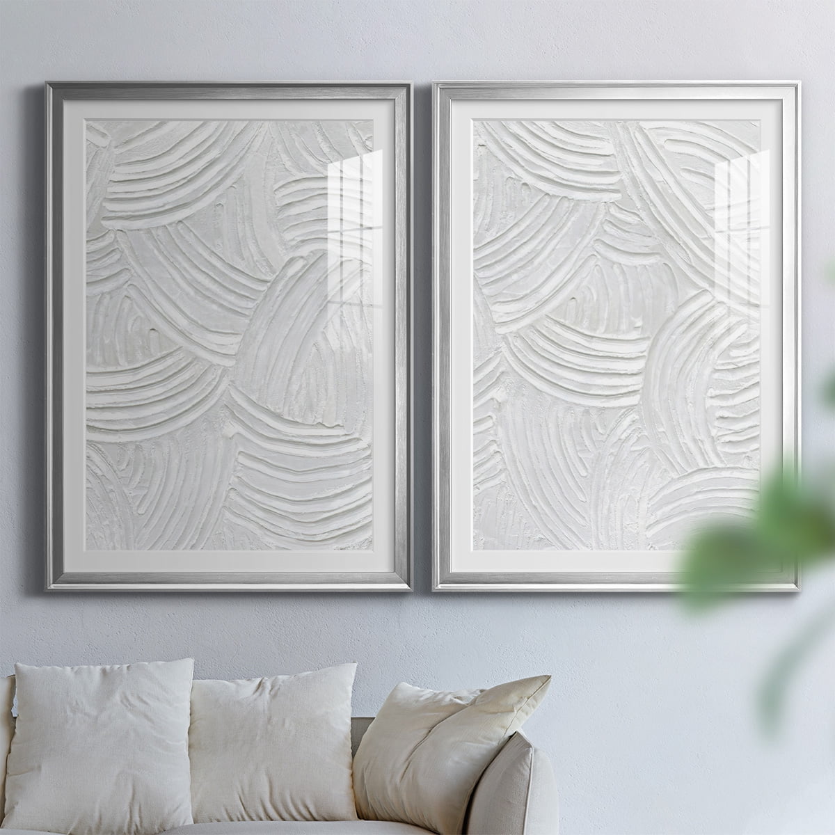 Wexford Home Sandstone Grooves I Premium Framed Print, 26.5" x 36.5" - Ready to Hang, Silver (Set of 2)