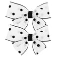 thumbnail image 6 of WEUVEB 2Pcs Bow Shoe Clips White with Dot Pattern Perfect Wedding Shoes Accessory Clip on Design, 6 of 8