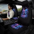 thumbnail image 2 of Xixirimido Automotive Seat Covers for Cars Trucks and SUVs Car Seat Covers for Front Seats with Car Seatbelt Covers & Armrest Box Cover, Set of 5, Colored Skulls Roses, 2 of 8