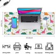 thumbnail image 5 of Long Mouse Pads for Desk,White Cartoon Dinosaurs Trees Pattern Desk Mats on Top Of Desks, Desk Mouse Pad Extra Large with 3mm Non-Slip Base and Stitched Edge for Gaming,Office,Work,Home 35.4"x15.7", 5 of 6