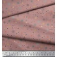 thumbnail image 3 of Soimoi Pink Rayon Fabric Snow Flakes & Star Printed Fabric 1 Yard 56 Inch Wide, 3 of 3