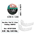 thumbnail image 5 of pares de brackets artificiales, brackets falsos, brackets blancos brillantes, pegatinas para dientes, brackets falsos, pegatinas para dientes, 5 of 5