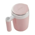 thumbnail image 4 of Taza de café con agitación automática, taza mezcladora de alta velocidad, giratoria de acero inoxidable, 400 ml/14 oz, con agitación automática para rosa, 4 of 8