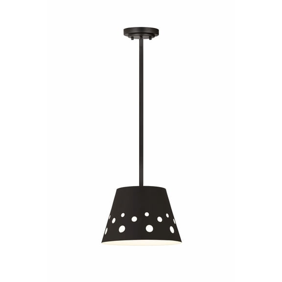 1 Light Chandelier-Matte Black Finish Z-Lite 6014-12Mb