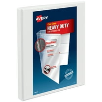 Avery Heavy-Duty View Binder, 0.5" Slant Rings, White (05234)