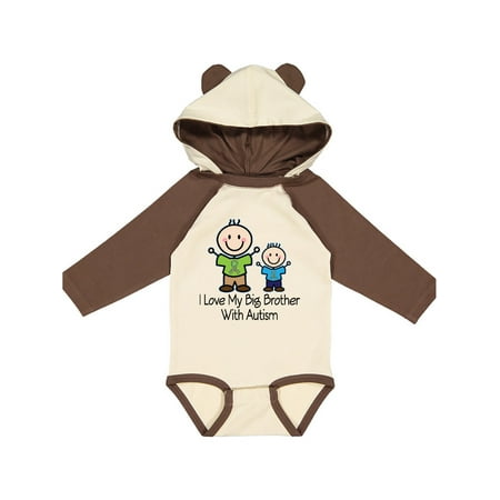 

Inktastic Autism I Love My Big Brother Awareness Gift Baby Boy Long Sleeve Bodysuit