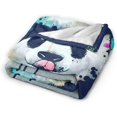 thumbnail image 2 of ORUYROP Panda Blanket | Wool Blanket | Soft, Plush, Warm Leisure Blanket, 2 of 7