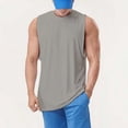 thumbnail image 2 of Afdoent Mens Tank Tops Summer Large Split Loose Sports Fitness Vest Lengthened Hiphop Solid Lolor Sleeveless Vest Fashion, 2 of 4