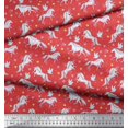 thumbnail image 2 of Soimoi Poly Georgette Fabric Dot,Star & Unicorn Animal Print Fabric by Yard 52 Inch Wide, 2 of 3