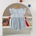 thumbnail image 5 of Sopiago Baby Fourth of July Outfit Girl Fourth of July Bubble Romper Independence Day Toddler Baby Girl Clothes Light Blue,18-24 Months, 5 of 7