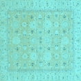 thumbnail image 1 of Ahgly Company Indoor Square Abstract Light Blue Modern Area Rugs, 7' Square, 1 of 4