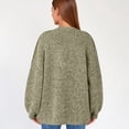 thumbnail image 7 of Stichou Womens Oversized Cardigan Sweaters 2025 Fall Long Lantern Sleeve Loose Chunky Knit Open Front Lightweight Sweater Light Green M, 7 of 7